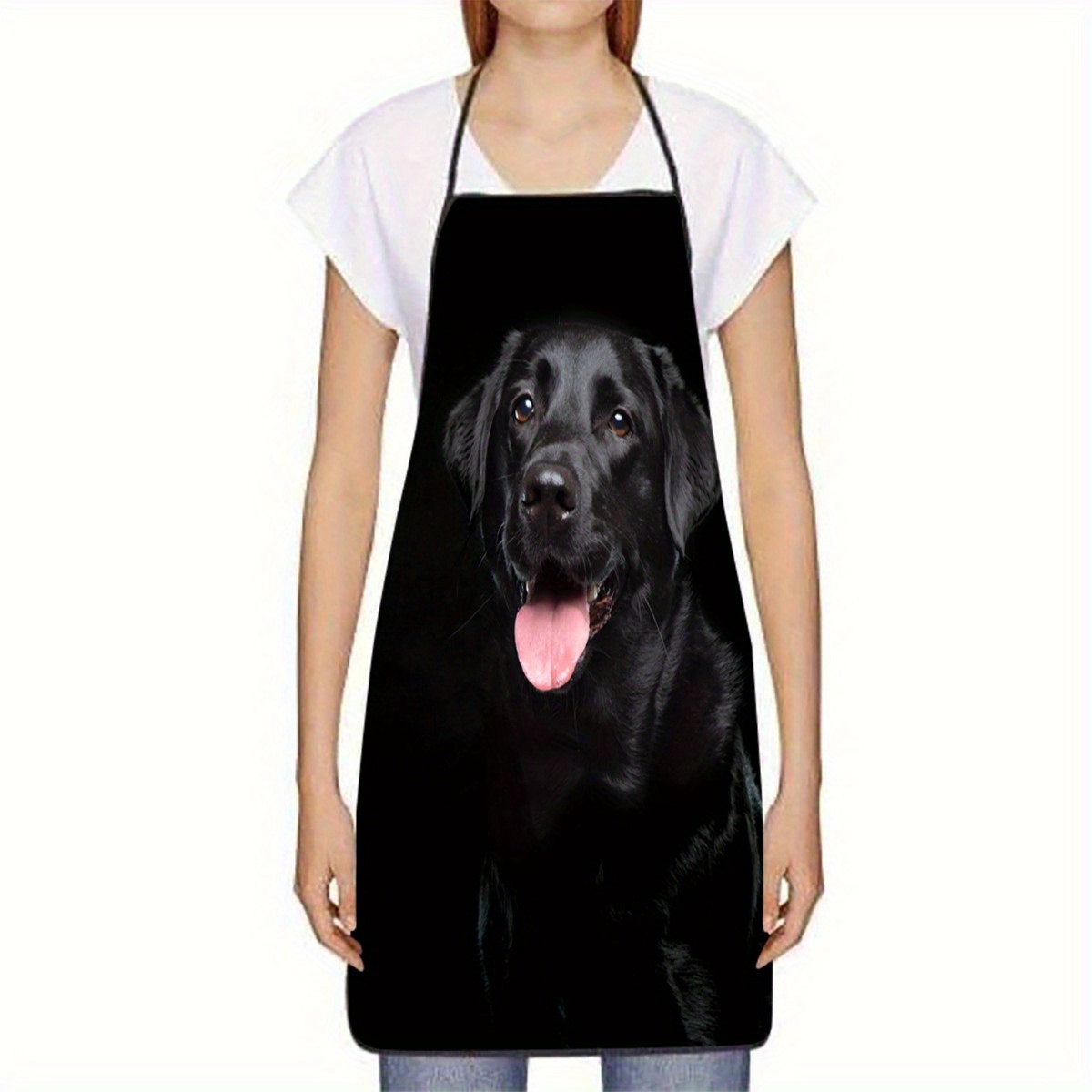 1 zwarte schort met labrador-h - Home Cooking For Dogs recensie en prijs